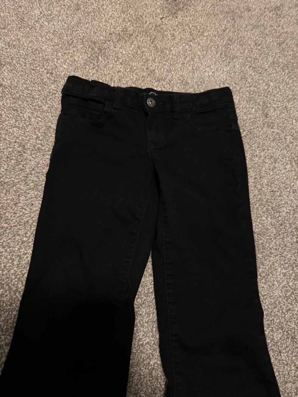 Set of 2 Art Class Girls Sz 8 Blue Jeans Black denim bow flare bell bottoms - Picture 10 of 16